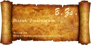 Buzek Zsuzsanna névjegykártya