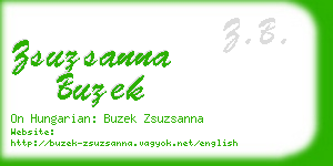 zsuzsanna buzek business card